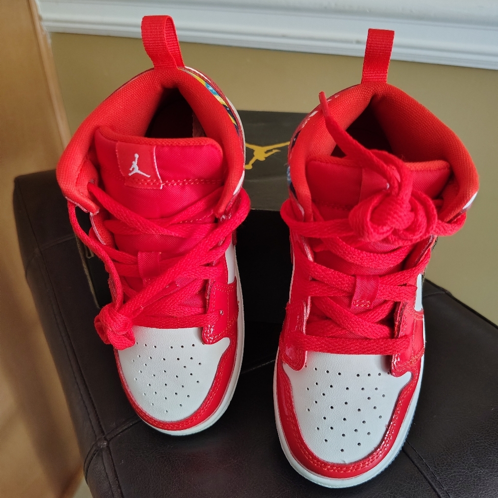 Kids Red and White Sneakers
